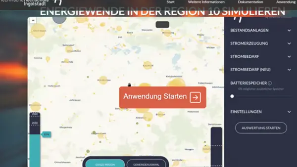 Jetzt noch übersichtlicher und nutzerfreundlicher: Die neue Version des THI-Energiewendetools ist ab sofort verfügbar (Foto: THI).