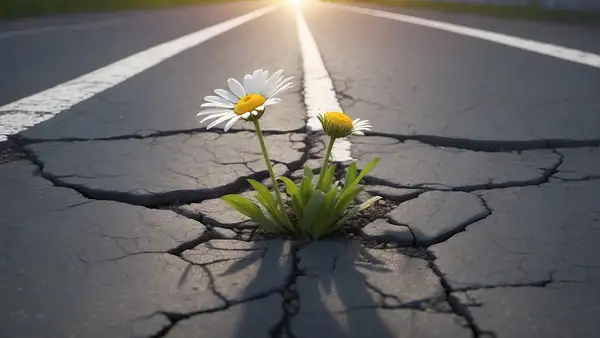 The strength to withstand stress and adapt to change: this is part of the meaning of resilience (symbolic image: Pixabay). Symbolbild Resilienz, Löwenzahn, der Asphalt durchbricht