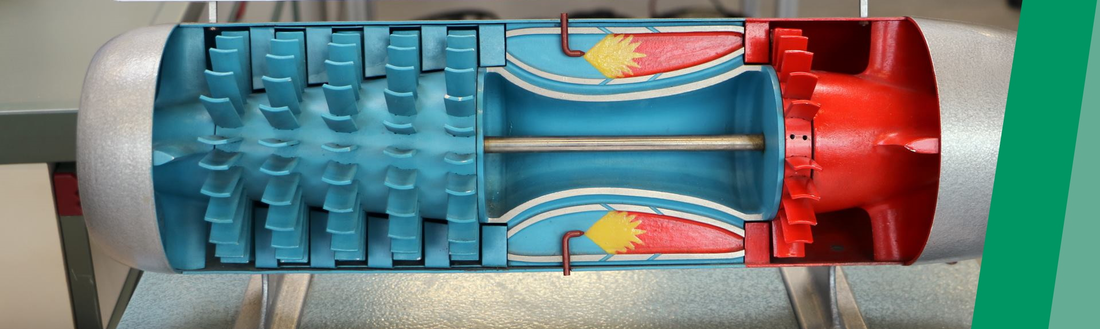 Turbine in the laboratory of the Faculty of Mechanical Engineering