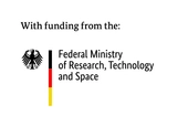 Source: Federal Ministry of Research, Technology and Space Illustration of the logo of the Federal Ministry of Research, Technology and Space with the federal eagle on the left, a vertical line in black, red and gold and the name of the federal ministry on the right