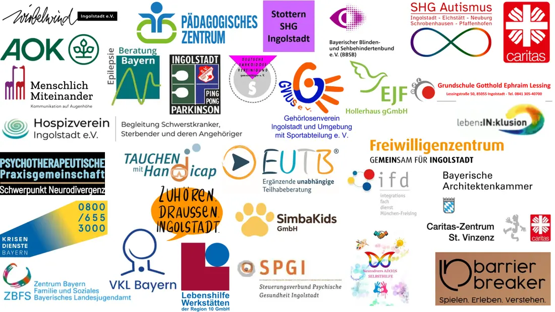 Übersicht der beteiligten Vereine und Unternehmen (Logos)