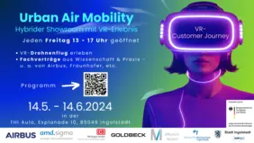 VR-Erlebnisse und hochkarätige Referentinnen und Referenten gibt's beim virtuellen Showroom zur Urban Air Mobility (Bild: IFG).