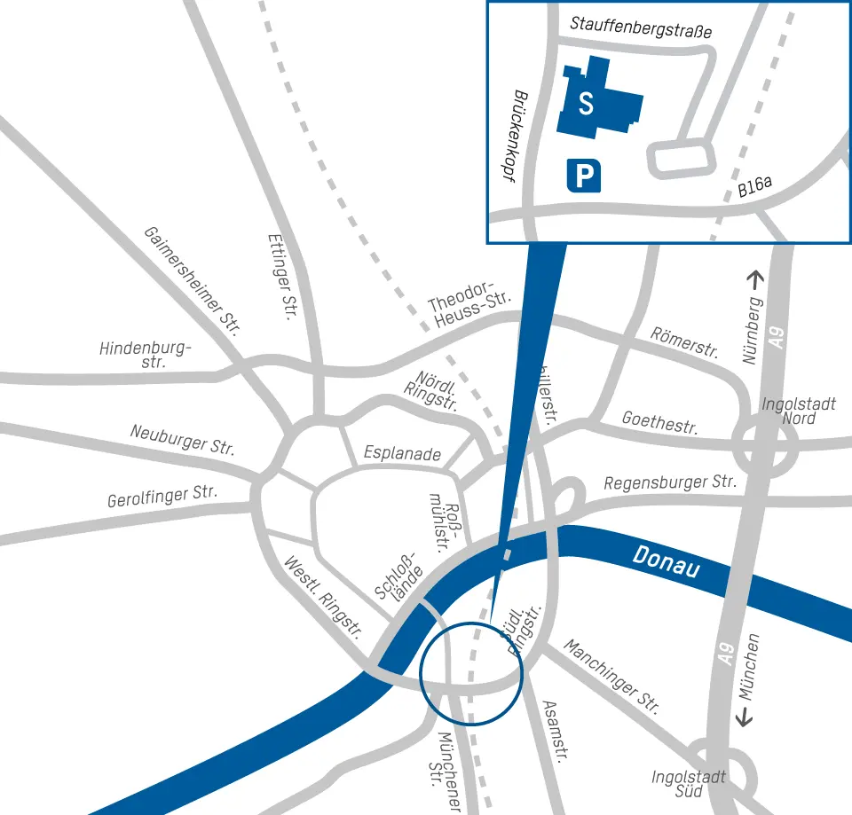Directions and parking facilities Location Stauffenbergstraße